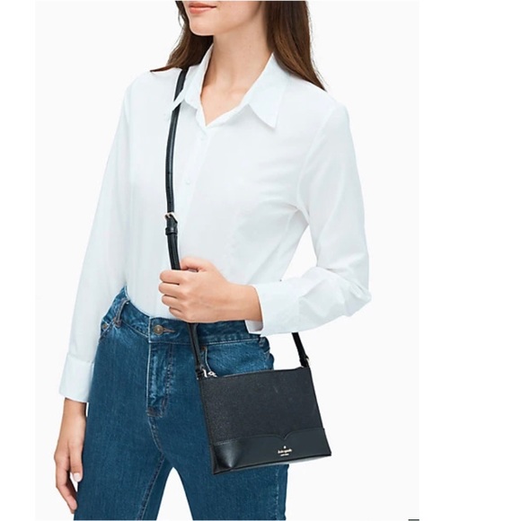 Kate Spade Lola Glitter Crossbody Black - Picture 8 of 10